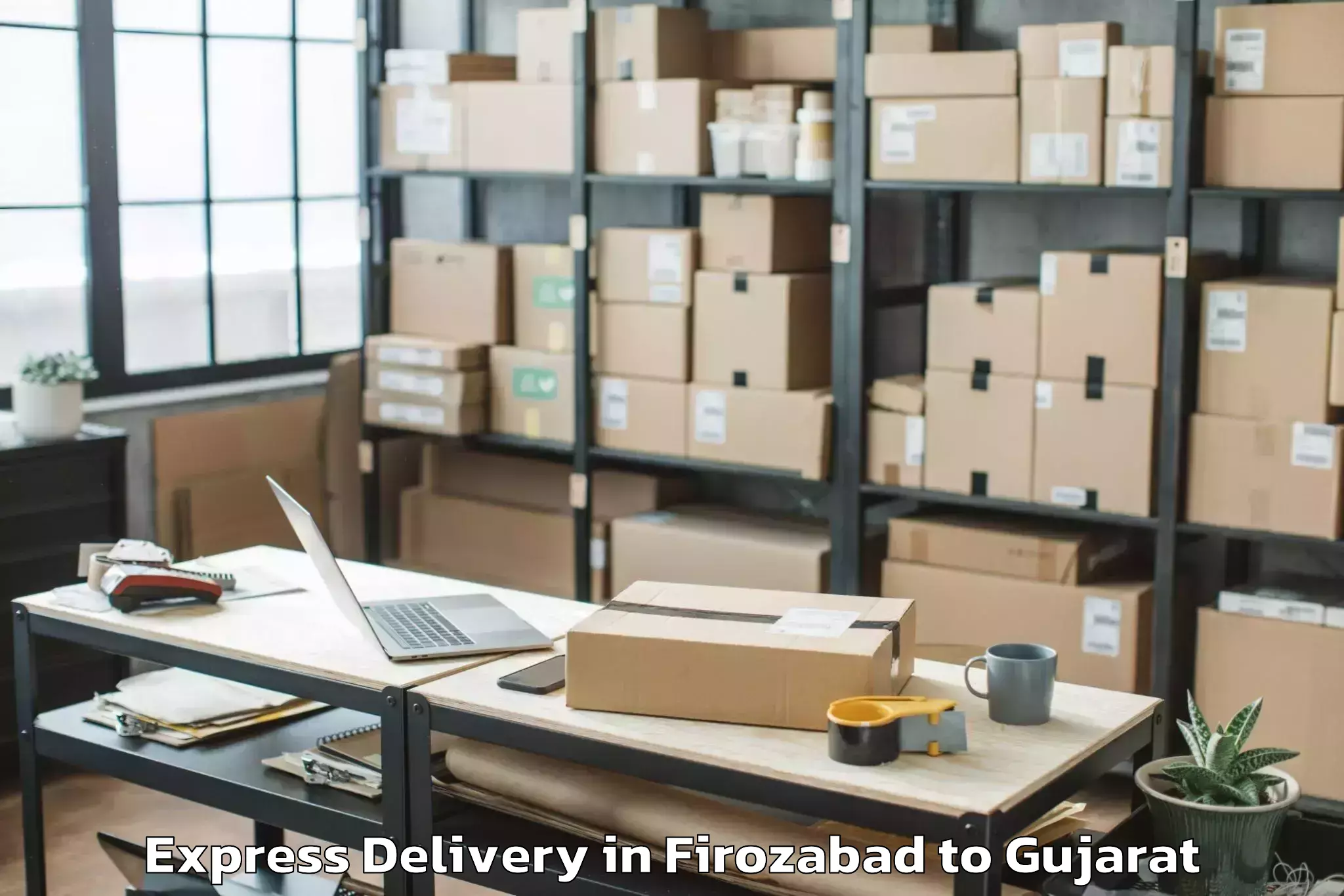 Quality Firozabad to Dhanera Express Delivery